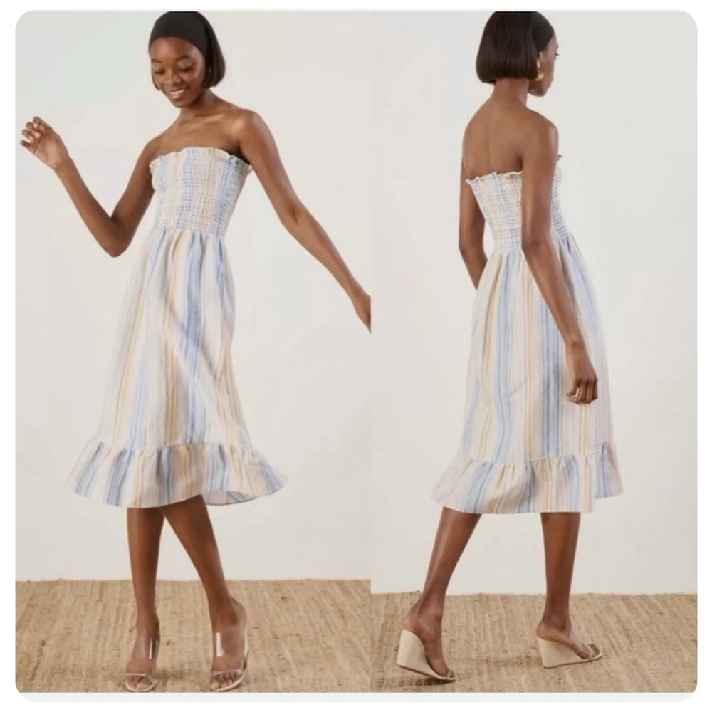 Reformation Marbella Strapless Dress - Sz M